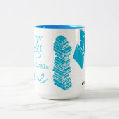 あまり多くの本を読むのがほとんどない時間 ツートーンマグカップ (中央)