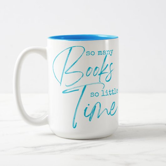 あまり多くの本を読むのがほとんどない時間 ツートーンマグカップ (左)
