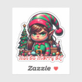 あまり楽しくないクリスマス小妖精や小人 シール (シート)
