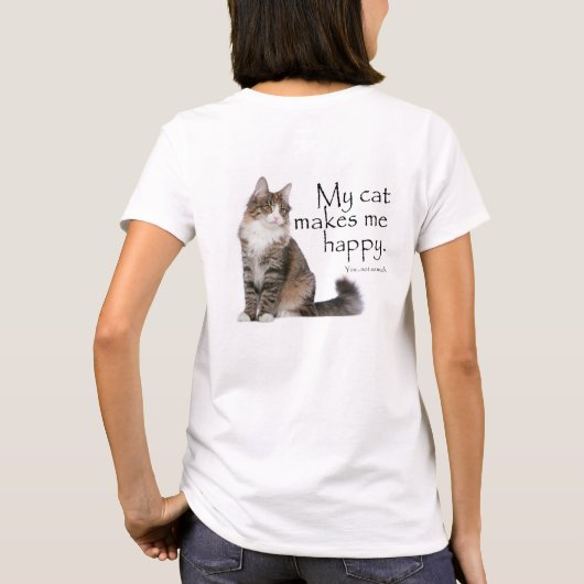 あまり猫フード付きスウェットシャツ Tシャツ (裏面)