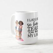 あまり笑って懸命が走泣いた コーヒーマグカップ (正面左)