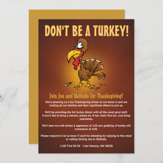 あまり良くない 招待状 (正面/裏面)