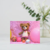 あみぐるみ テディベア ポストカード (スタンド正面)