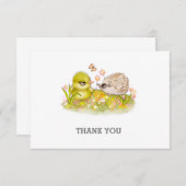 あめりかやもりとちょうちょの感謝カード ノートカード (正面/裏面)