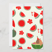 あめんぼキャッピーバースデーキッズファンキャピバラ 招待状 (裏面)