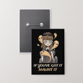 あもしあ得あ見て – 可愛い不気味幽霊 缶バッジ (正面/裏面)