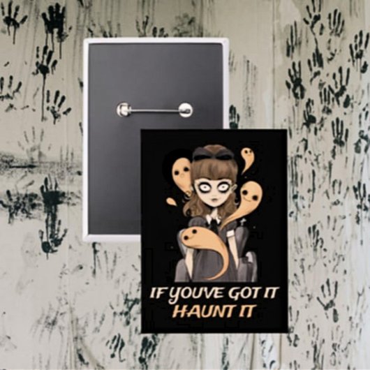 あもしあ得あ見て – 可愛い不気味幽霊 缶バッジ