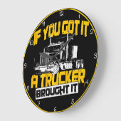 あもしあ得あ、トラック運転手が持ってきた ラージ壁時計 (傾斜)