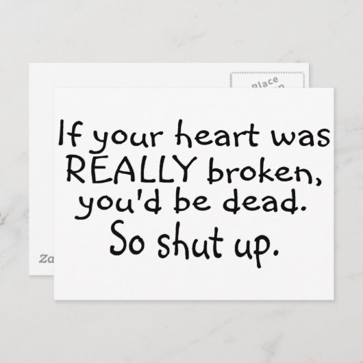 あもしなたのハートは本当に壊れてた死んだから… ポストカード (正面/裏面)
