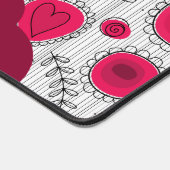 あやめやハートの不思議な赤と白の花の名前 デスクマット (コーナー)