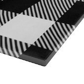 あや織りが付いている白黒のバッファローの格子縞 カッティングボード (角)