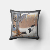 あらいぐまは木2のあらいぐまの後をつけます クッション (裏面)