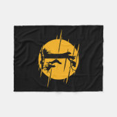 あらいぐま犬がアライグマのハウリングをトレイング – Cooおもしろい フリースブランケット (正面(横))