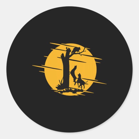 あらいぐま犬がアライグマのハウリングをトレイング – Cooおもしろい ラウンドシール (正面)