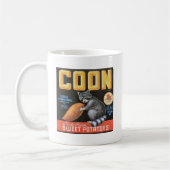 あらいぐま"ポルトRican"のサツマイモのヴィンテージのラベル コーヒーマグカップ (左)