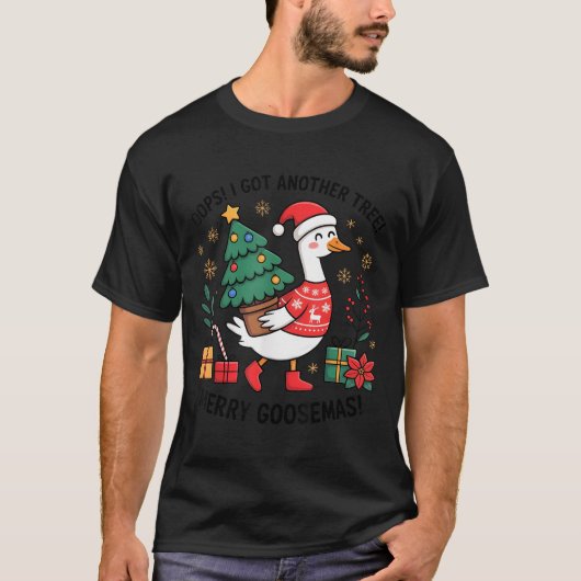 あらまたツリーだ!メリーガチョウ祭り Tシャツ (正面)