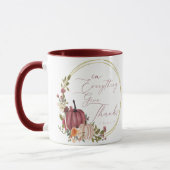 あらゆることに感謝を パステルとゴールドのかぼちゃ マグカップ (左)