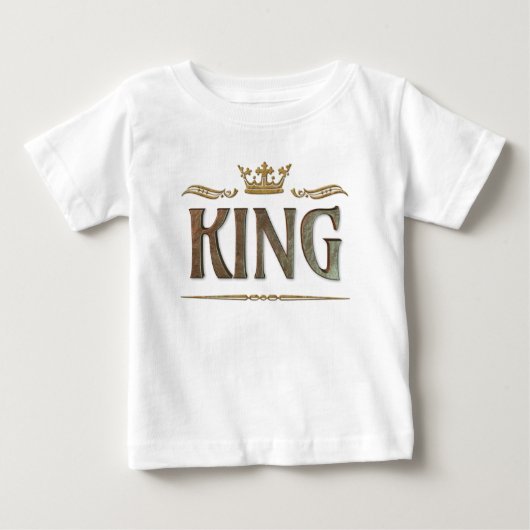 あらゆるものの王を示す中世の王冠 ベビーTシャツ (正面)