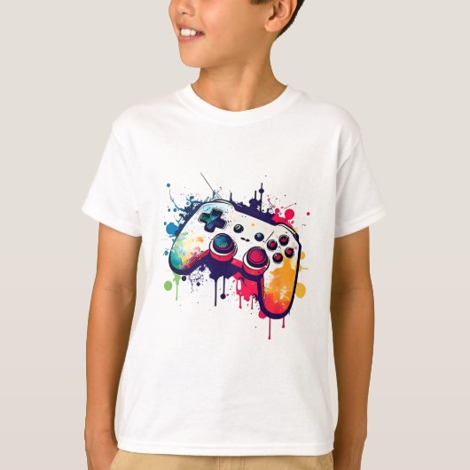 あらゆるものを制するゲーマー ゲームコントローラー Tシャツ (正面)