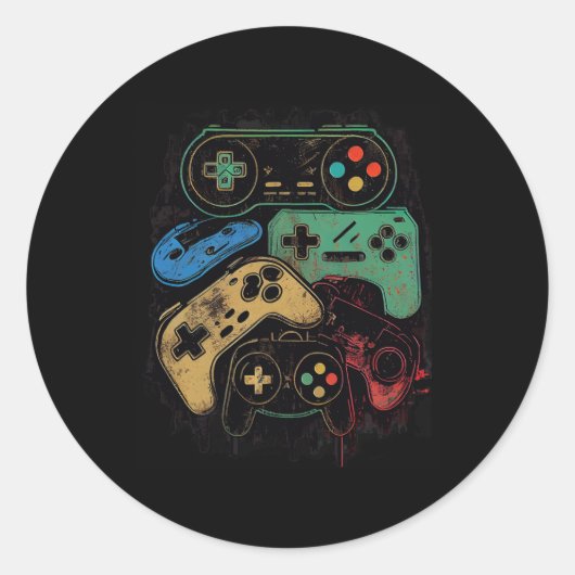 あらゆるものを制する ゲーマー ゲームコントローラー ラウンドシール (正面)