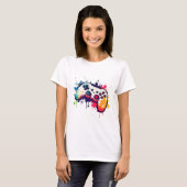 あらゆるものを制する ゲーマー ゲームコントローラー Tシャツ (正面フル)