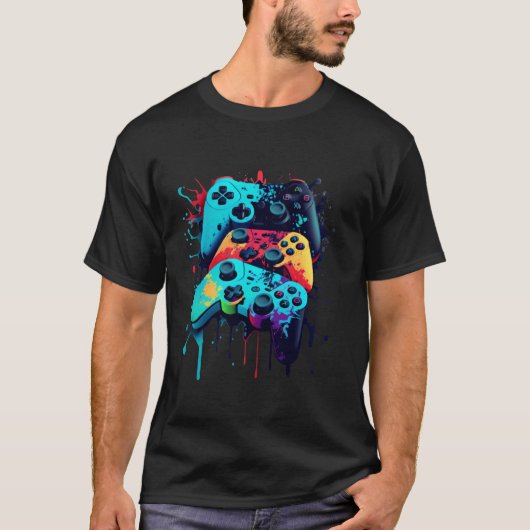 あらゆるものを制する ゲーマー ゲームコントローラー Tシャツ (正面)