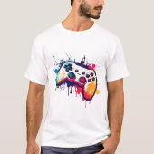 あらゆるものを制する！ビデオゲームコントローラー ゲーマー Tシャツ (正面)