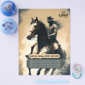 あらゆるイベントやセールに最適なカスタム馬のチラシ チラシ (シングル)