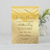 あらゆるイベント用 ゴールド箔 フォーマル イベント 夕食 会食 おしゃれ 箔招待状 (立ち正面)
