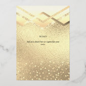 あらゆるイベント用 ゴールド箔 フォーマル イベント 夕食 会食 おしゃれ 箔招待状 (裏面)