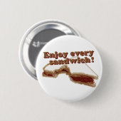 あらゆるサンドイッチを楽しんで下さい 缶バッジ (正面&裏面)
