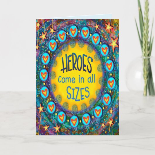 あらゆるサ来イズのヒーローに感謝するインスピレーション カード (正面)