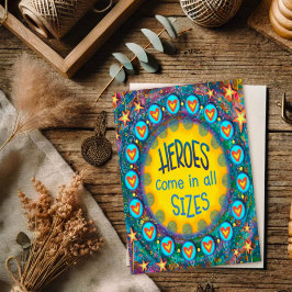 あらゆるサ来イズのヒーローに感謝するインスピレーション カード