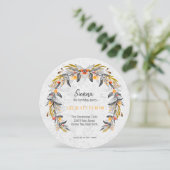 あらゆるシーンにぴったりなエレガントな花輪 招待状 (スタンド正面)