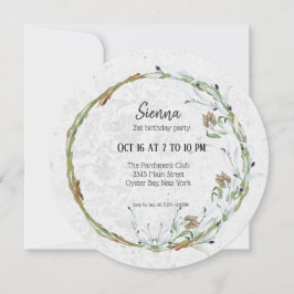 あらゆるシーンにぴったりなエレガントな花輪 招待状