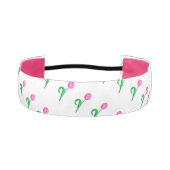 あらゆるシーンにぴったりなピンクのチューリップをモチーフにしたプレッピーでおしゃれなヘアバンド アスレチックヘッドバンド (正面)