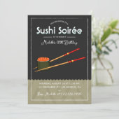 あらゆるシーンにぴったりなモダンな寿司パーティーの招待状 招待状 (スタンド正面)