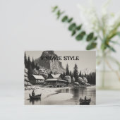 あらゆるシーンにふさわしいエレガントなグリーティングカード ポストカード (スタンド正面)