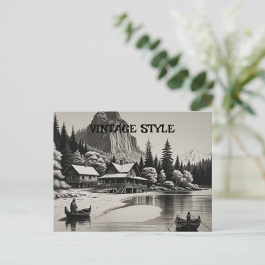 あらゆるシーンにふさわしいエレガントなグリーティングカード ポストカード (スタンド正面)