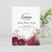 あらゆるシーンにマッチするモダンなグラマーチックな花 招待状 (スタンド正面)
