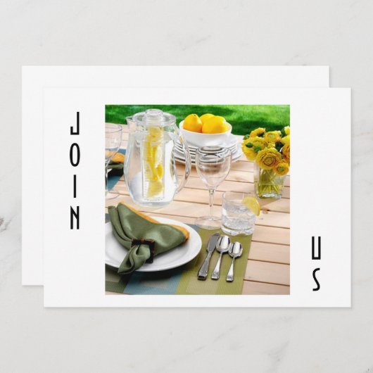 あらゆるシーンに対応する屋外パーティーの招待状 招待状 (正面/裏面)