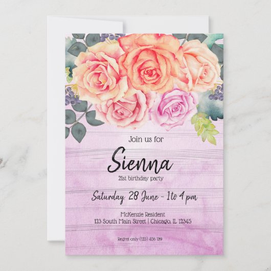 あらゆるシーンに花束を 招待状 (正面)