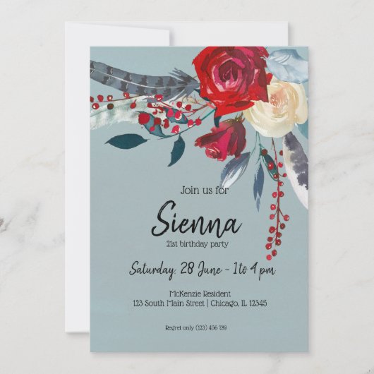 あらゆるシーンに花束を 招待状 (正面)