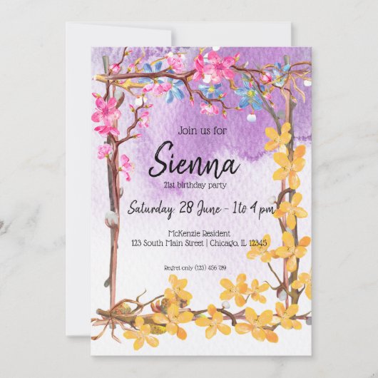 あらゆるシーンに花束を 招待状 (正面)