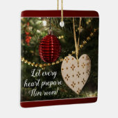 あらゆるハートが部屋、クリスマスキャロル彼を準備するようにして下さい セラミックオーナメント (右)