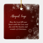 あらゆるハートが部屋、クリスマスキャロル彼を準備するようにして下さい セラミックオーナメント (裏面)