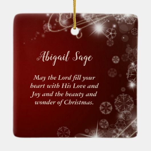 あらゆるハートが部屋、クリスマスキャロル彼を準備するようにして下さい セラミックオーナメント (裏面)