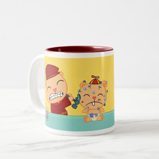 あらゆるパパは彼の日を過します! ツートーンマグカップ (正面左)