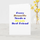 あらゆるブルネットはブロンドの親友を必要とします カード (黄色い花)