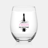 あらゆるユーモアに合うリースリング ステムなしワイングラス (正面)